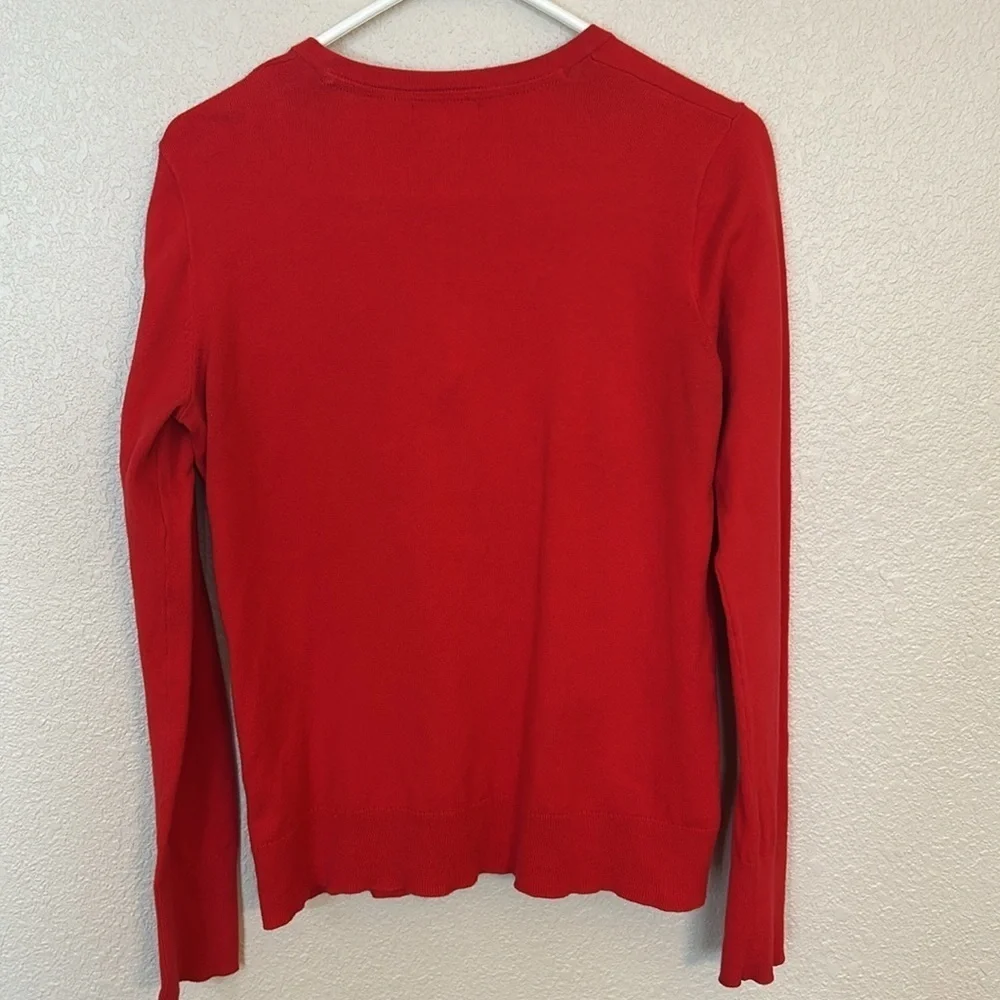 Women’s red Nautical button up cardigan size medium. - Picture 4 of 7